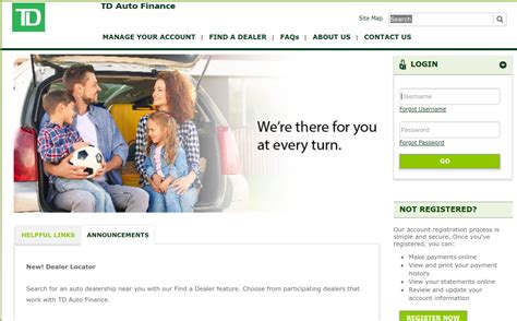 <b>TD Auto Finance</b> United States (US), is a financial-services provider for retail consumer and dealer services. . Www tdautofinance com make a payment